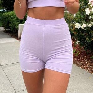 NWT FABLETICS Restoreknit Slim Short High Waisted Purple Size XS